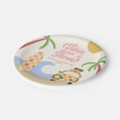 Vibin' & Three Surven Board Roze 3e verjaardag Papieren Bordje (Gekanteld)