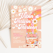 Vibin' Thrivin' en Dertien Groovy 13e verjaardag Kaart