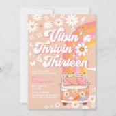 Vibin' Thrivin' en Dertien Groovy 13e verjaardag Kaart (Voorkant)