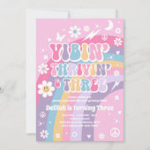 Vibin' Thrivin' en Drie Groovy 3de verjaardag Kaart (Voorkant)