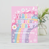 Vibin' Thrivin' en Drie Groovy 3de verjaardag Kaart (Staand voorkant)