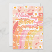 Vibin' Thrivin' en Drie Groovy 3de verjaardag Kaart (Voorkant)