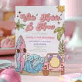 Vibin Thrivin & Three Retro 3e verjaardagsfeestje Kaart