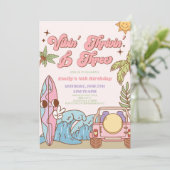 Vibin Thrivin & Three Retro 3e verjaardagsfeestje Kaart (Staand voorkant)