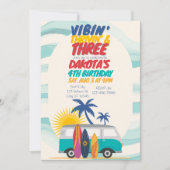 Vibin' Thrivin' & Three Surf Van 3e verjaardag Kaart (Voorkant)