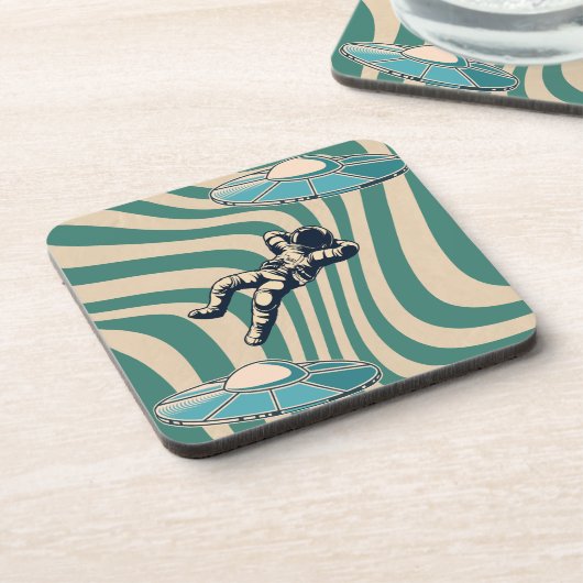 Vibing astronaut onderzetter (Linkerzijde)