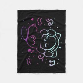 Vibing met muziek fleece deken