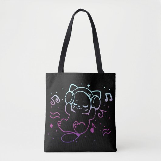 Vibing met muziek tote bag (Voorkant)