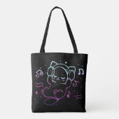 Vibing met muziek tote bag (Achterkant)