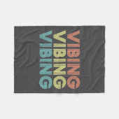 Vibing Shirt. Awesome Feeling, Feel Good Motivatio Fleece Deken (Voorkant (Horizontaal))