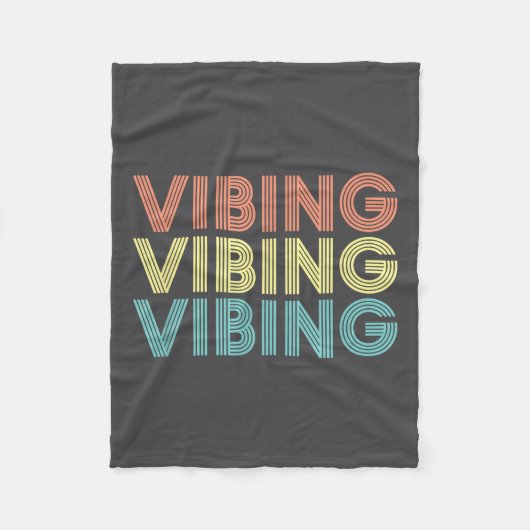 Vibing Shirt. Awesome Feeling, Feel Good Motivatio Fleece Deken (Voorkant)