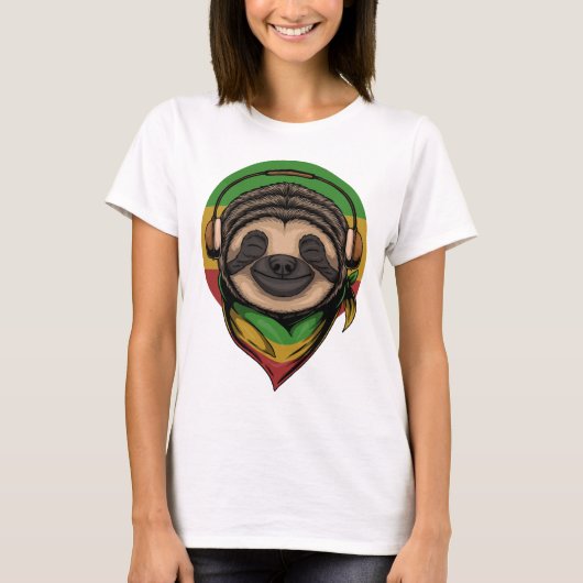 Vibing Sloth T-Shirt (Voorkant)