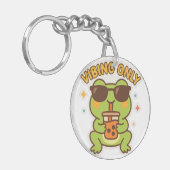 "Vibing & Thriving" Sleutelhanger (Voorkant Links)