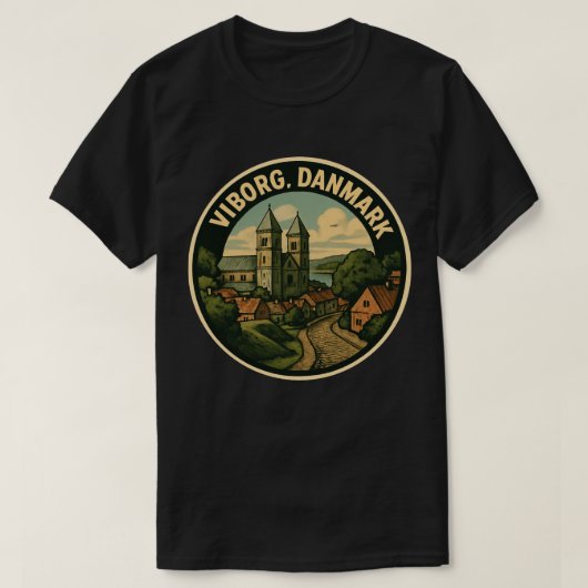 Viborg Denemarken Kathedraal T-shirt (Design voorkant)
