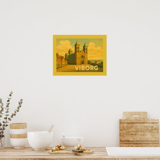 Viborg Denmark Cathedral Poster (Keuken)