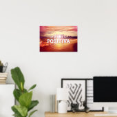 Vibra Positiva - positieve spaanse tekst Poster (Thuiskantoor)
