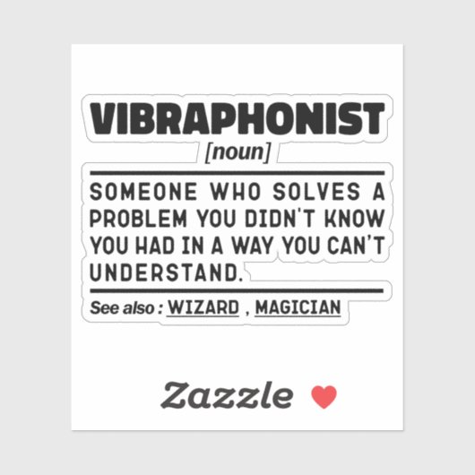 Vibrafonist zelfstandig naamwoord percussie instru sticker (Vel)