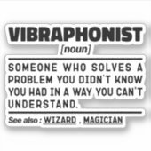 Vibrafonist zelfstandig naamwoord percussie instru sticker (Voorkant)