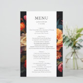 Vibran Bloom Dark Wedding Menu (Staand voorkant)