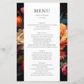 Vibran Bloom Dark Wedding Menu (Voorkant)