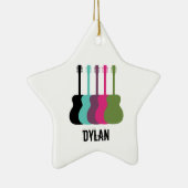 Vibranly gekleurd Guitars Star-Ornament Keramisch Ornament (Rechts)