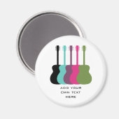 Vibranly gekleurde gitaren Magnet (Voorkant / Achterkant)