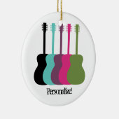 Vibranly gekleurde gitaren Rond Ornament (Rechts)