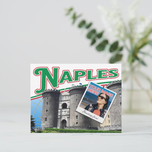 Vibranly Naples Italy photo collage Briefkaart (Staand voorkant)