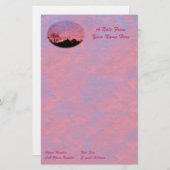 Vibranly Pink Sunrise Briefpapier (Voorkant / Achterkant)