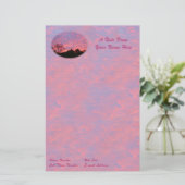 Vibranly Pink Sunrise Briefpapier (Staand voorkant)