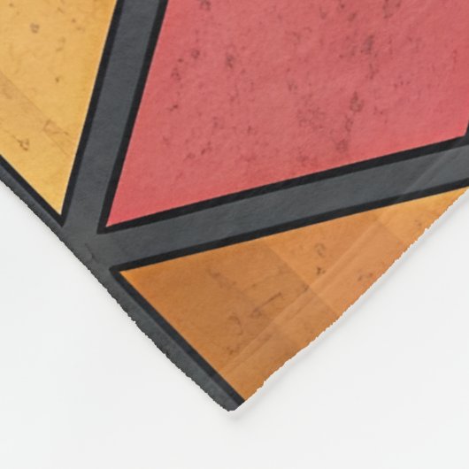 Vibrant 3D Cube Optical Illusion Pattern Fleece Deken (Hoek)