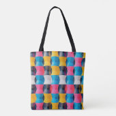 Vibrant 3D Hourglass Geometric Pattern Tote Bag (Achterkant)
