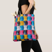 Vibrant 3D Hourglass Geometric Pattern Tote Bag (Dichtbij)