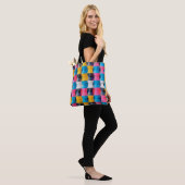Vibrant 3D Hourglass Geometric Pattern Tote Bag (Op model)