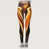 Vibrant 3D Orange Ball Pattern Leggings (Voorkant)