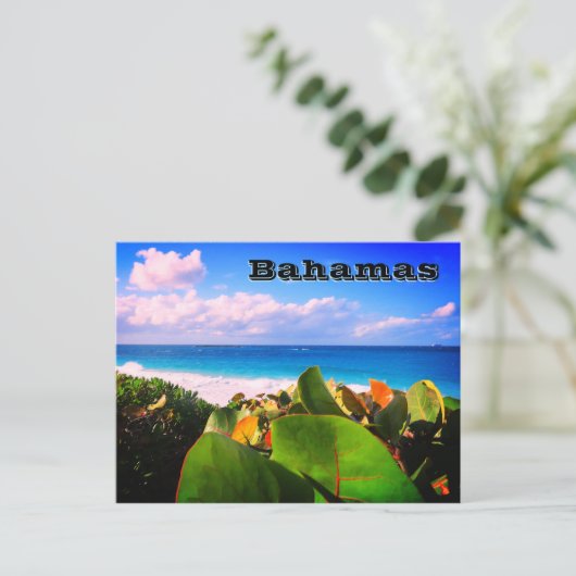 Vibrant aangepaste Tropische Bestemming Briefkaart (Staand voorkant)