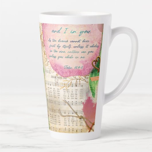 Vibrant Abide in Me Fruitful Faith Art Journal Latte Mok (Rechts)