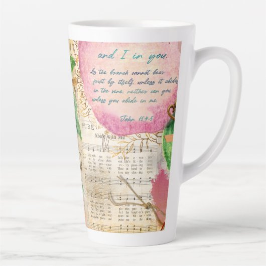 Vibrant Abide in Me Fruitful Faith Art Journal Latte Mok (Rechts)