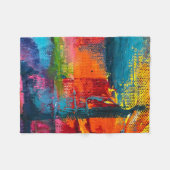 Vibrant Abstract Acrylic Art Throw Blanket  Fleece Deken (Voorkant (Horizontaal))