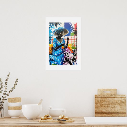 Vibrant Abstract Art Print (Keuken)