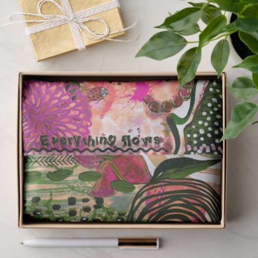 Vibrant Abstract Art Tissue Paper for Scrapbooking Tissuepapier (Geschenk)