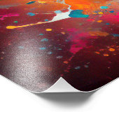 Vibrant Abstract Bull Painting Foto Afdruk (Hoek)