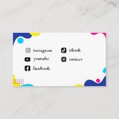 Vibrant Abstract Business Card Visitekaartje (Achterkant)