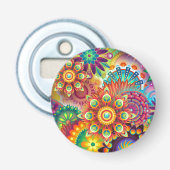 Vibrant Abstract Button Flesopener (Voorkant)
