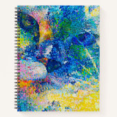 Vibrant Abstract Cat Art Print Notitieboek (Voorkant)