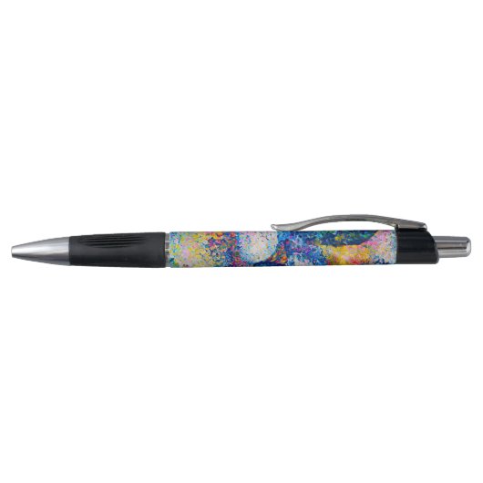 Vibrant Abstract Cat Art Print Pen (Bovenkant)