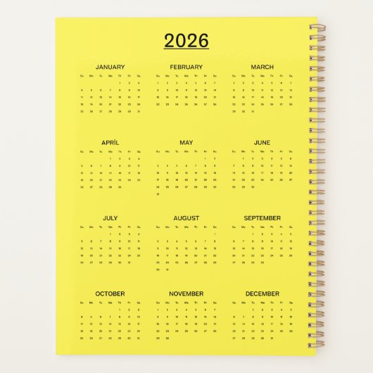 Vibrant Abstract Cat Art Print Planner (Achterkant)