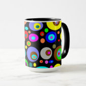 Vibrant abstract circles mok (Voorkant rechts)