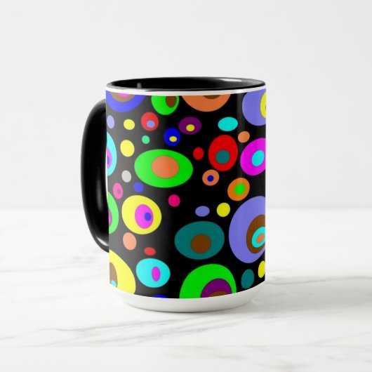 Vibrant abstract circles mok (Voorkant links)