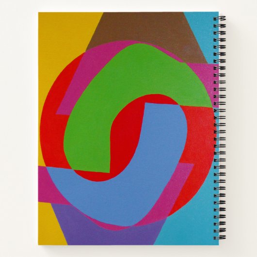Vibrant Abstract Circles Notebook Notitieboek (Achterkant)